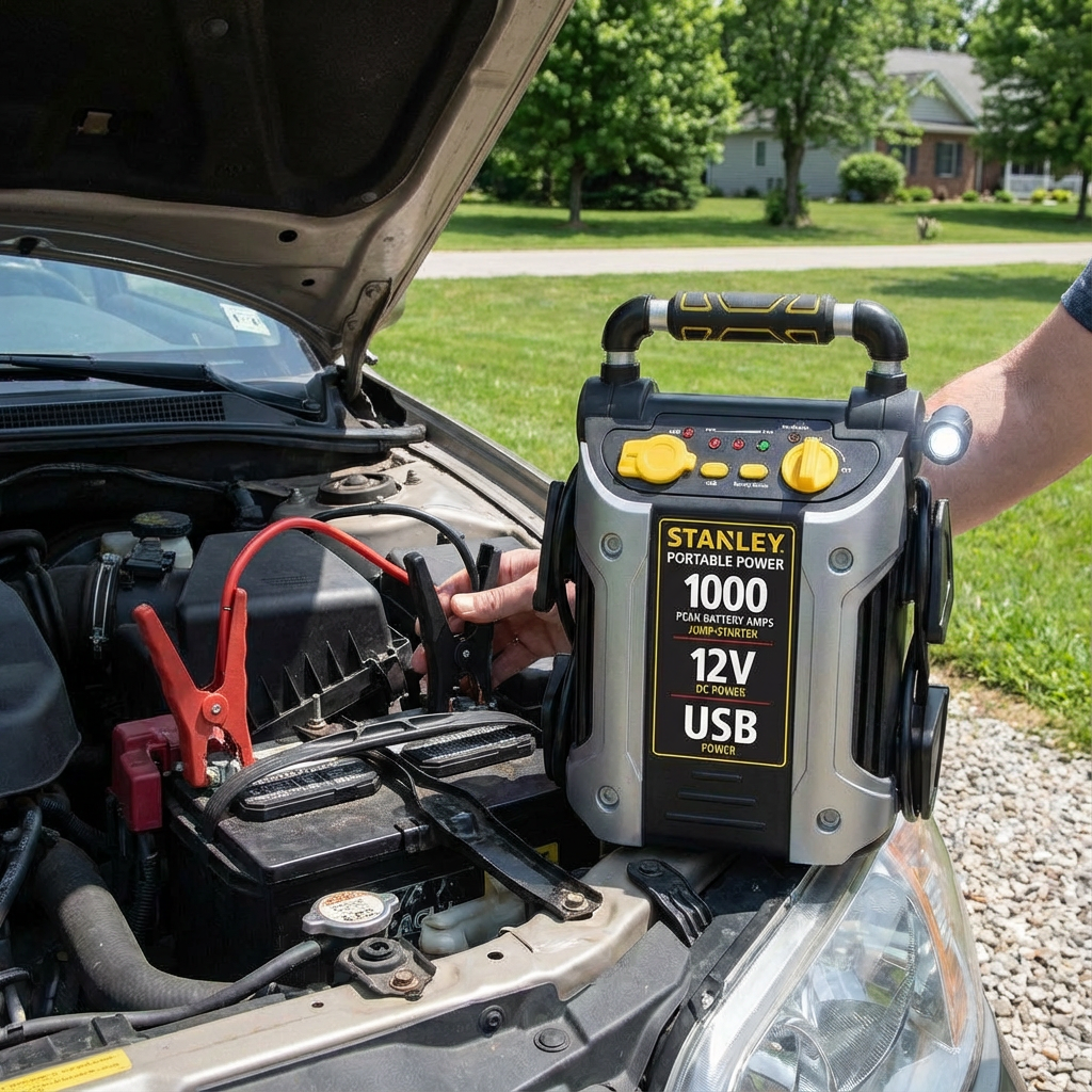 1000 PEAK AMP JUMP STARTER W/ DC & USB